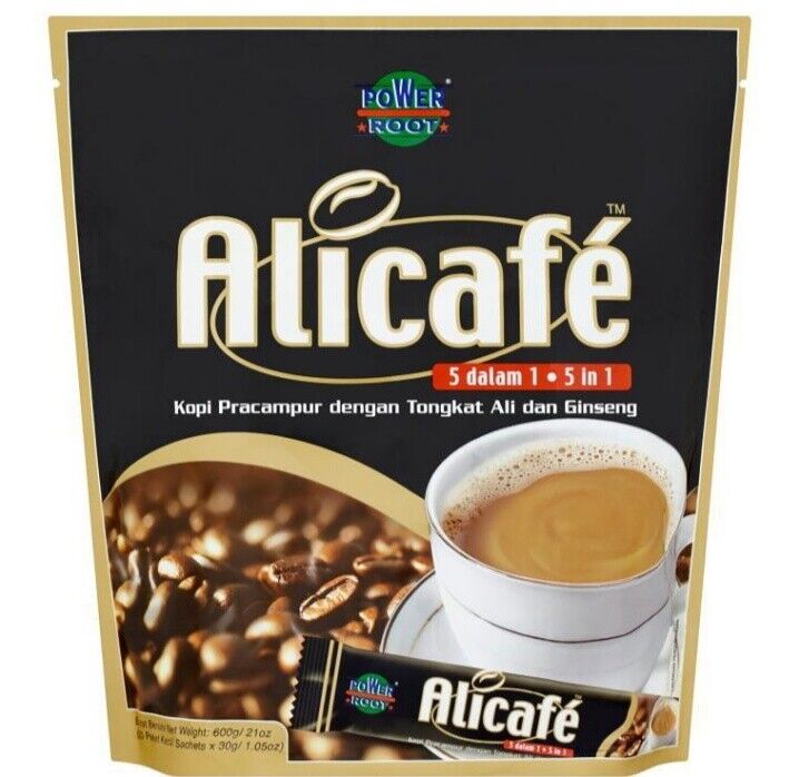 Ali Cafe Tongkat Ali 5 in 1 Tongkat Ali Ginseng Coffee Original 30g 20 Packet