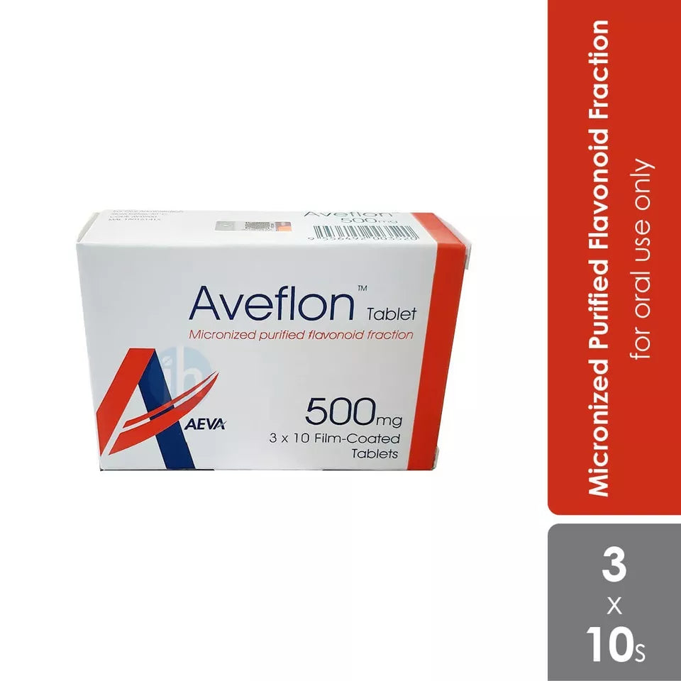 Aveflon Diosmin Hesperidin 500mg Tablets – Vein & Circulation Support 30 Tab