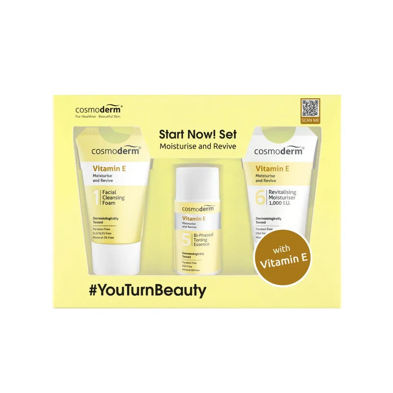 Cosmoderm Vitamin E Radiant & Clear Skincare Set – Starter Pack