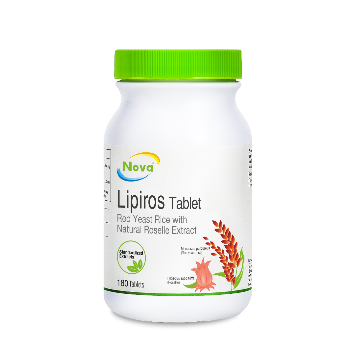 Lipiros Red Yeast Rice with Natural Roselle Extract Tablets