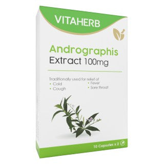 Vitaherb Andrographis Extract 100mg Capsules – Herbal Immune Support Supplement