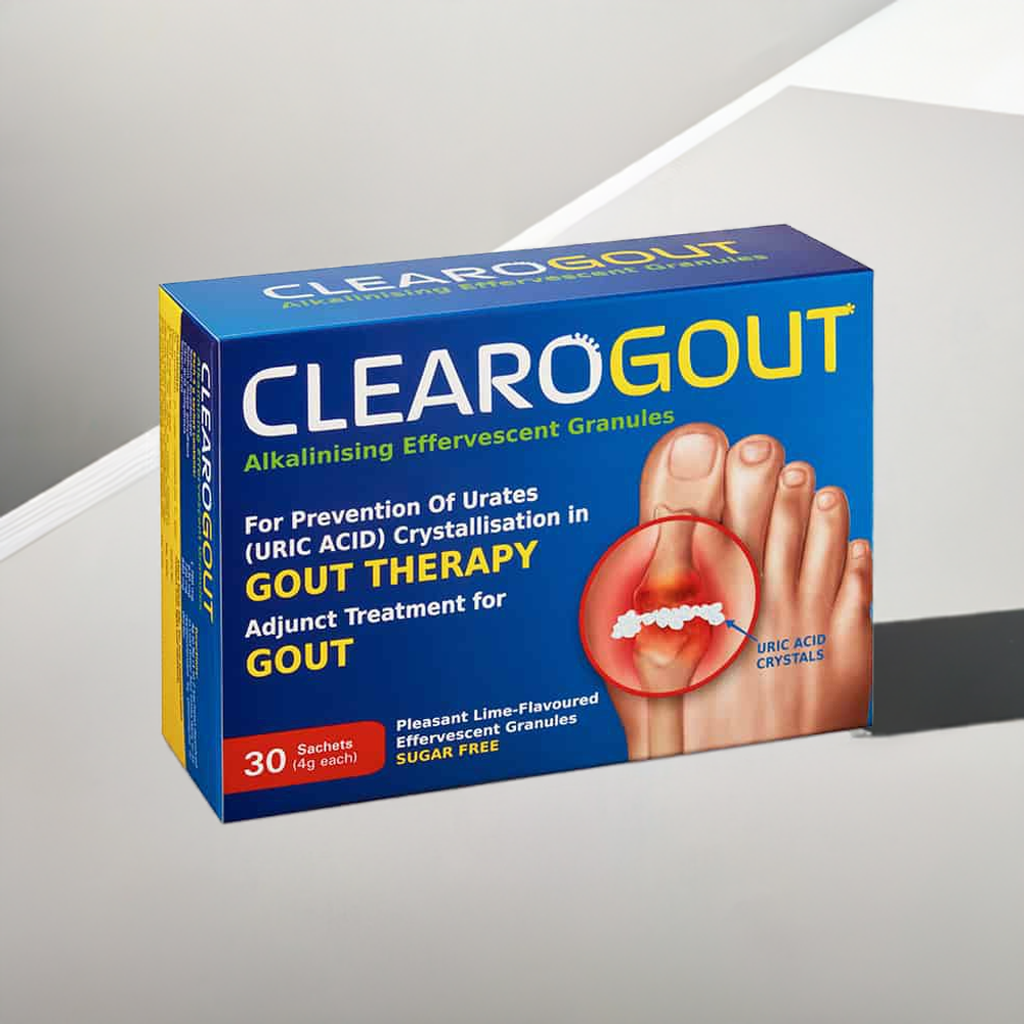 Clearogout For Immediate Gout Pain Relief Reduce Uric Acid Crystals Level Flare Up Cure 30 + 5 Free Sachets