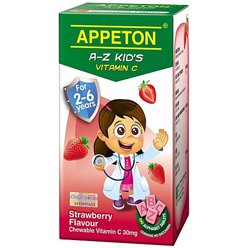Appeton A-Z Kids Vitamin C Strawberry 100s (Alphabet Shaped Vitamin)