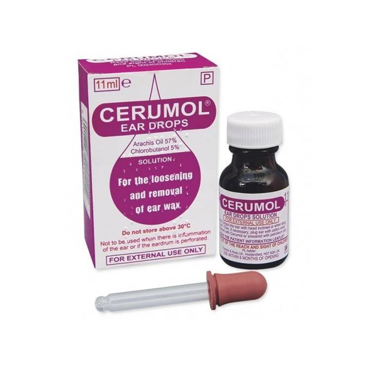 Cerumol Ear Drops Solution For The Loosening & Removal of Ear Wax 11ml - iRFA.COM