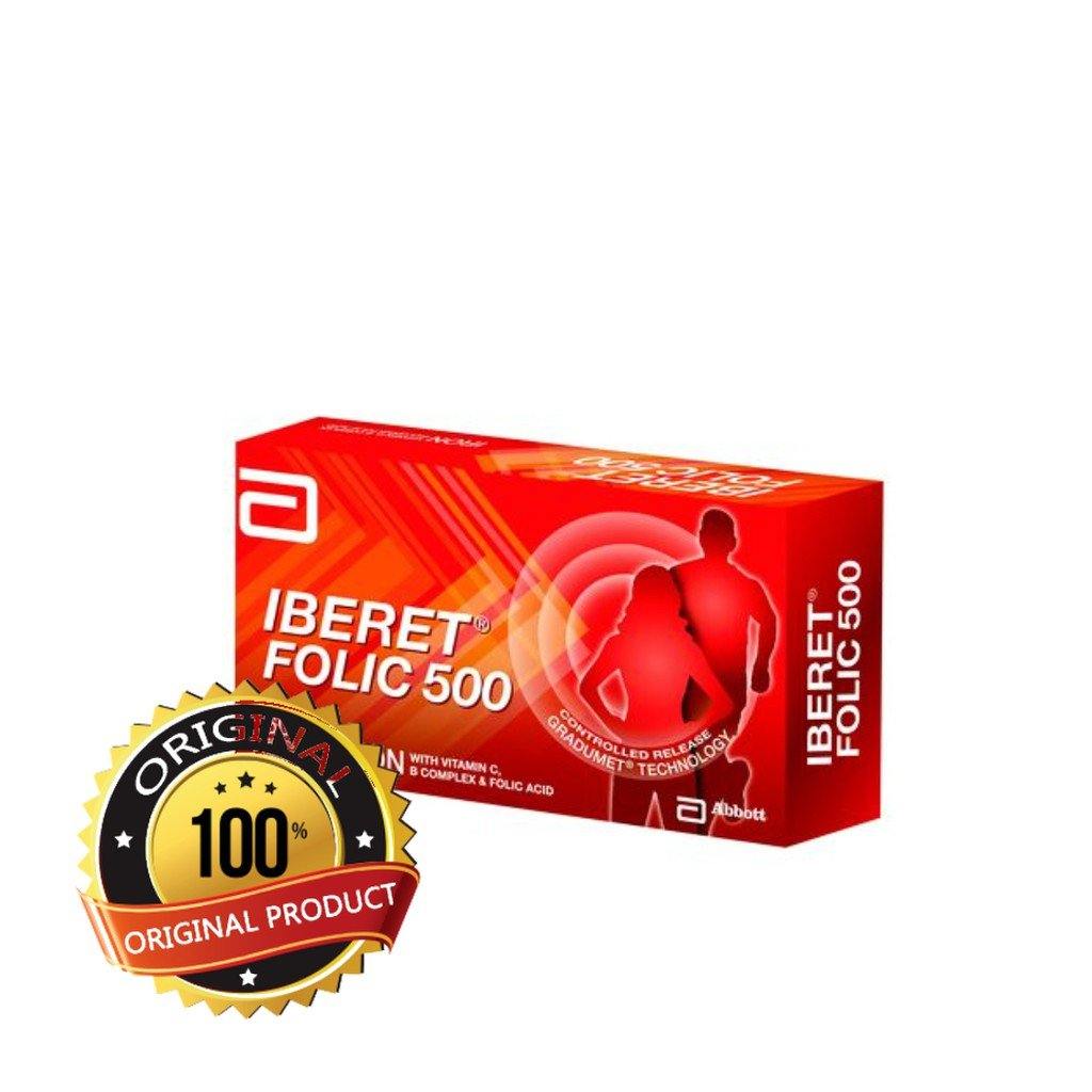 IBERET Folic Acid 500 Vitamin B Complexs + Folic Acid 30's - iRFA.COM