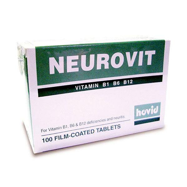 Neurovit Vitamin B1 B6 B12 100'S Improve Nerves Functions - iRFA.COM