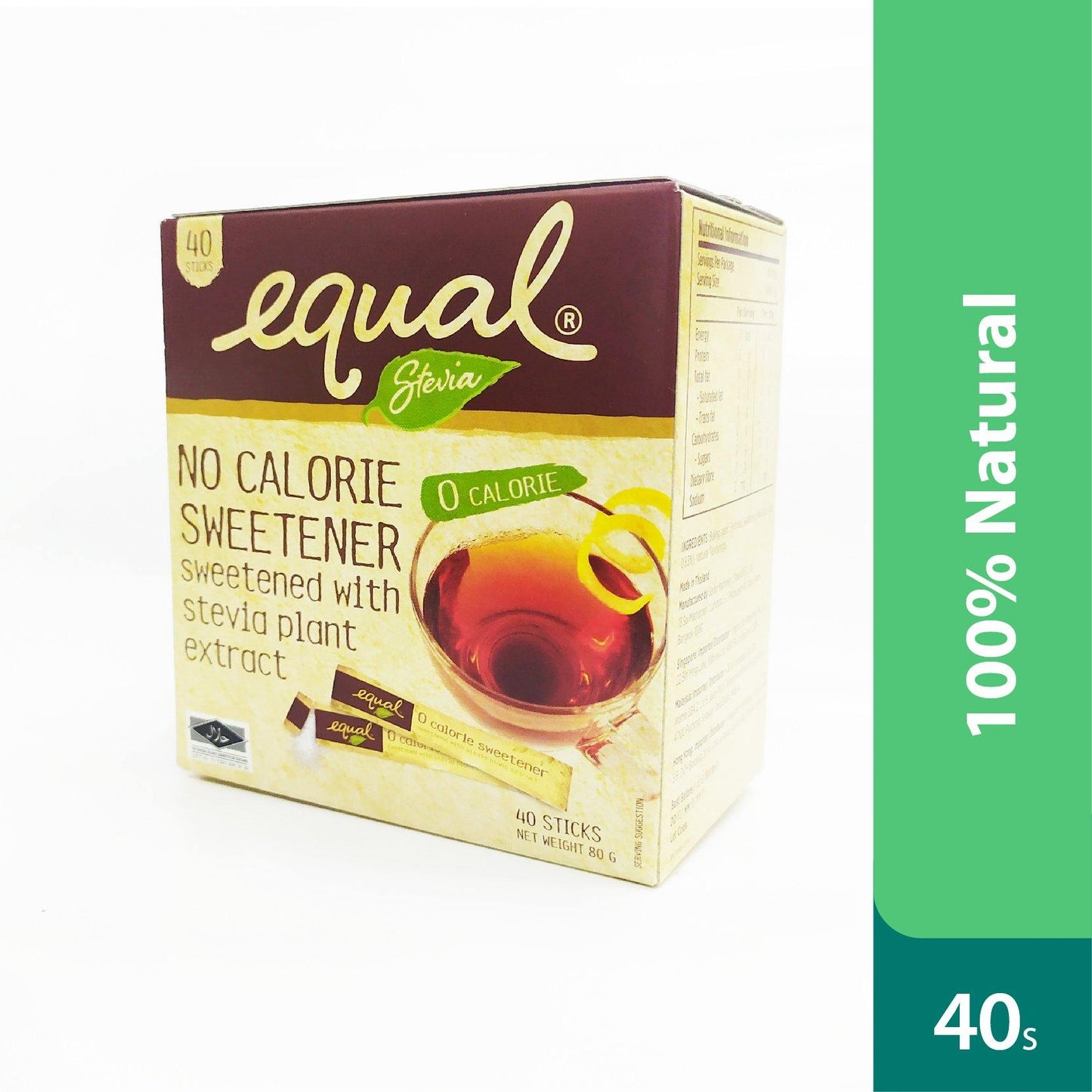 Organic Stevia Sweetener Sticks 40 Sachets - iRFA.COM