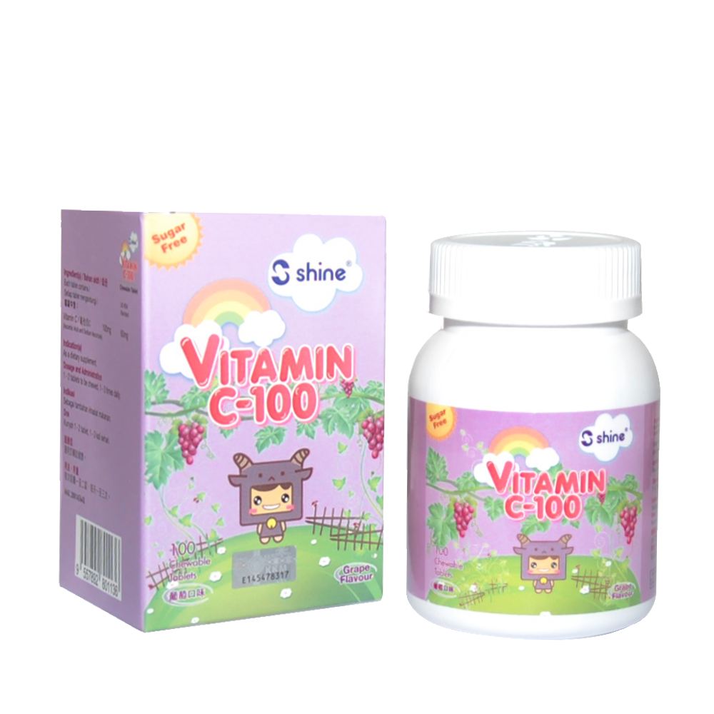 Shine Vitamin C 100 Grape 100's - iRFA.COM