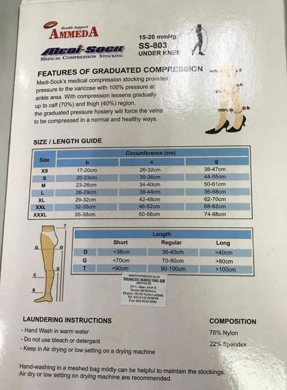 Ammeda Medi-Stock Medical Compression Stocking Under Knee Best Deals - iRFA.COM