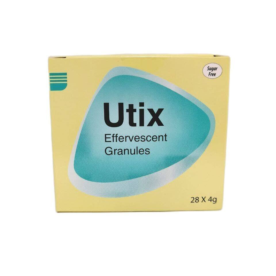 Utix Effervescent Granules Urinary Alkalinizer & Reduce Uric Acid In Gout 28 pcs X 4g