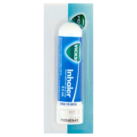 Vicks Inhaler for Fast Relief Nasal Congestion Cold Allergy Blocked Nose x 2