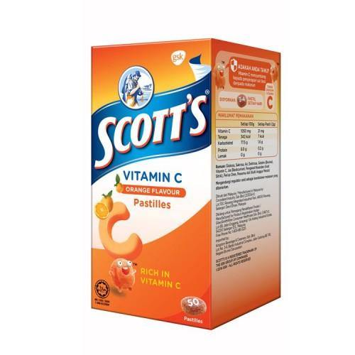 Scott’s Vitamin C Pastilles Orange 50’s - iRFA.COM