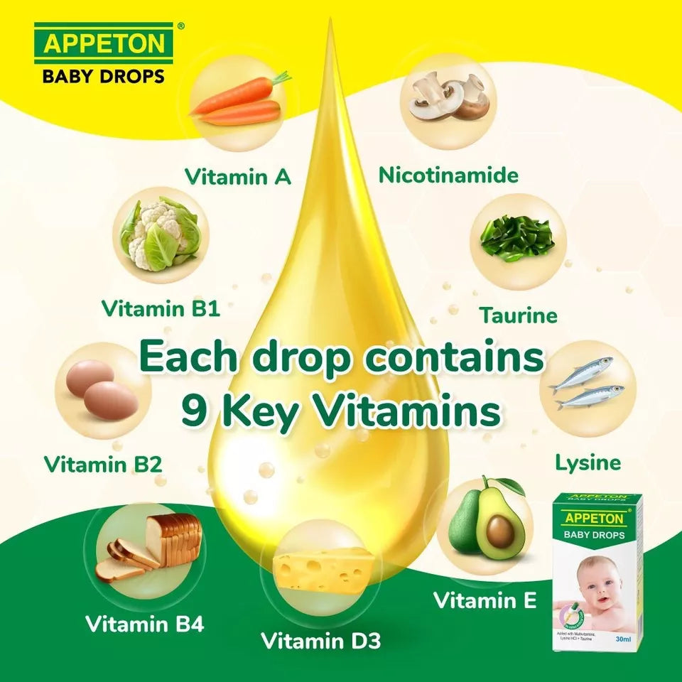 Appeton Multivitamin Infant Drops 30ml for Babies Weight Gain Growth